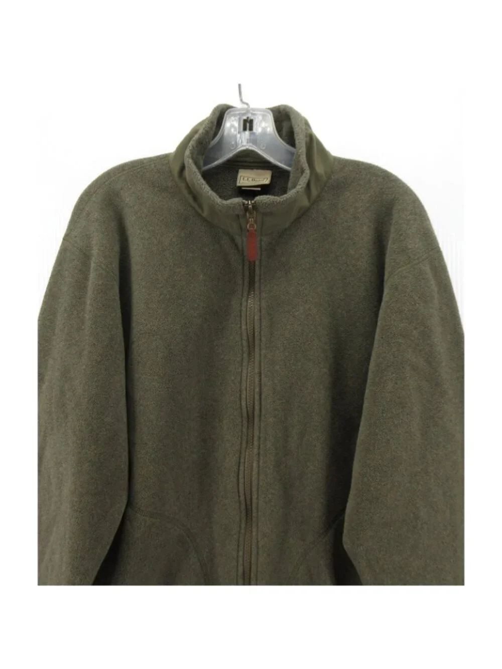 VINTAGE LL Bean Jacket Small Fleece Bomber Coat Full Zip USA Made 90s